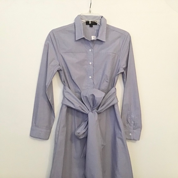 J. Crew NWT 2 Tie Waist Cotton Shirt Dress - Picture 4 of 10